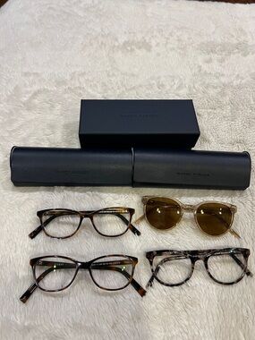 Lot of  
4  Warby Parker Eyeglass sunglasses Frames